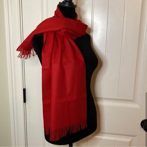 Pendleton Red 100% Virgin Wool Scarf